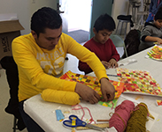 2015Students Parents Weave & Paint 1